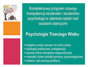 Psychologia Trzeciego Wieku – Program rozwoju kompetencji studentek i studentów psychologii w zakresie opieki nad osobami starszymi