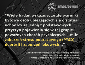 List Otwarty Psychologów do Prezesa Rady Ministrów Mateusza Morawieckiego w sprawie Sytuacji Uchodźców na Granicy Polsko-Białoruskiej